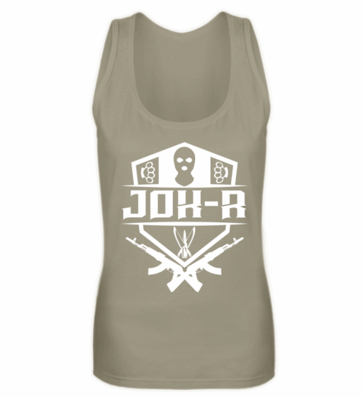 Hochwertiges Frauen Tanktop  –  JoK-R Logowear white