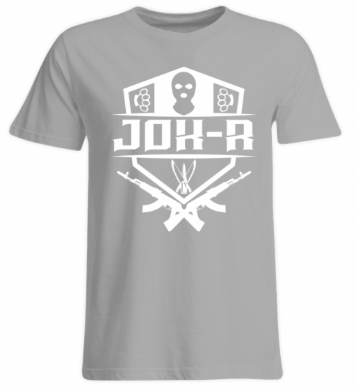 Hochwertiges Übergrößenshirt –  JoK-R Logowear white