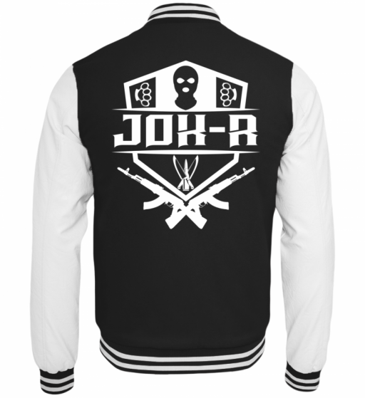 Hochwertige College Sweatjacke –  JoK-R Logowear white